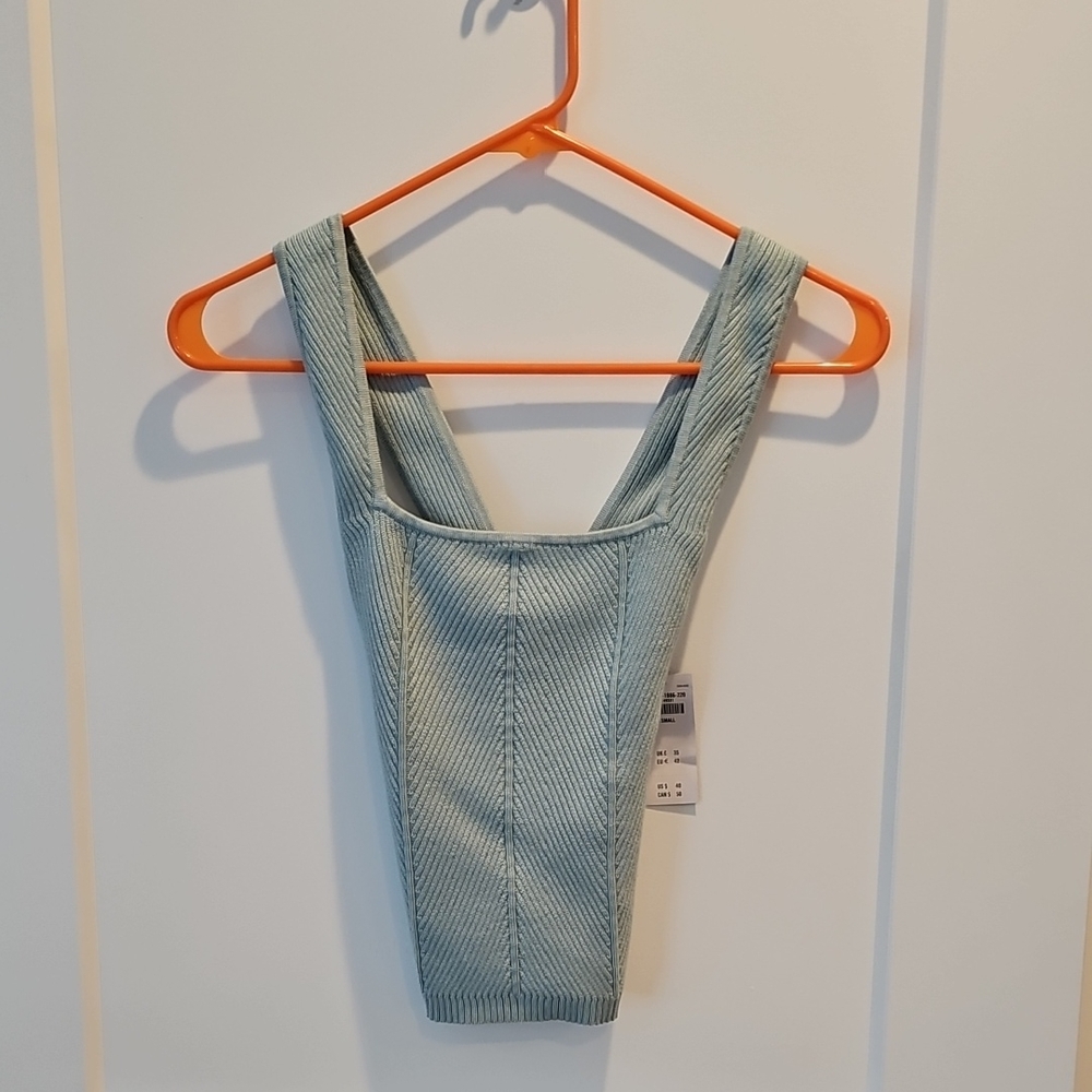Abercrombie & Fitch Light Blue Knit Tank Top